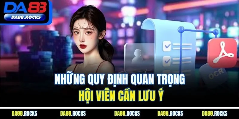 Những quy định quan trọng hội viên cần lưu ý